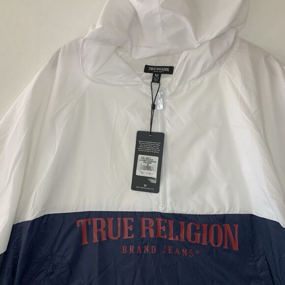 NWT True Religion Cropped Windbreaker Pullover Jacket Women's XL $139 Msrp - Picture 3 of 7